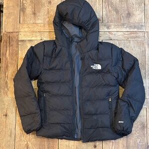 The North Face Black Kids' Hooded Puffer Jacket - kids size 12 (large)